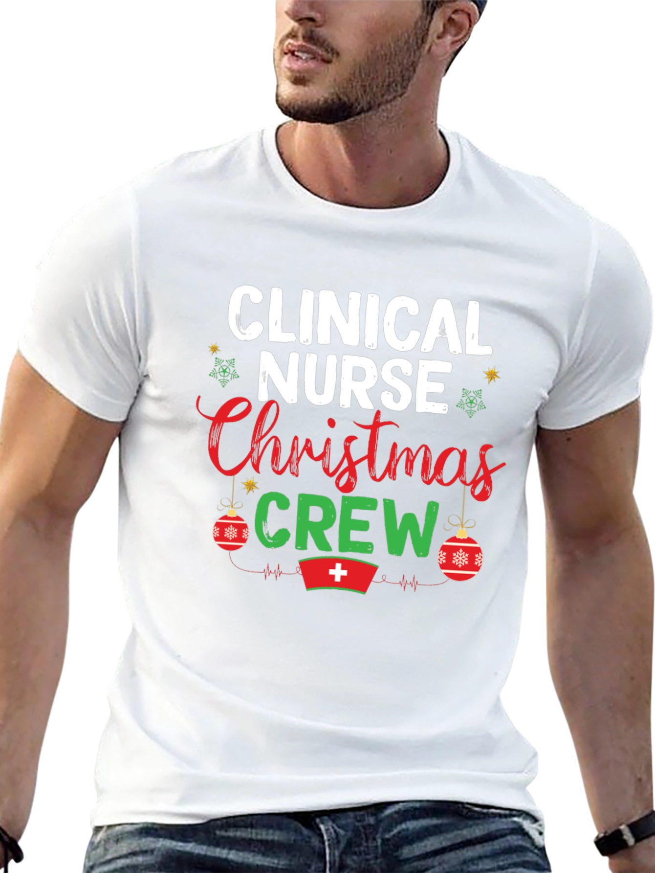 Clinical Nurse Christmas Crew Graphic Tee