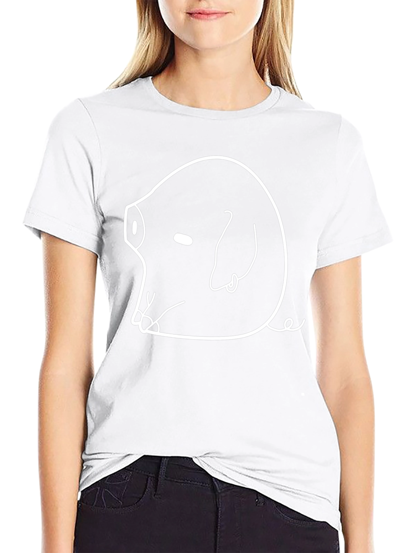 Funny Pig Graphic T-Shirt - Quirky Line Art