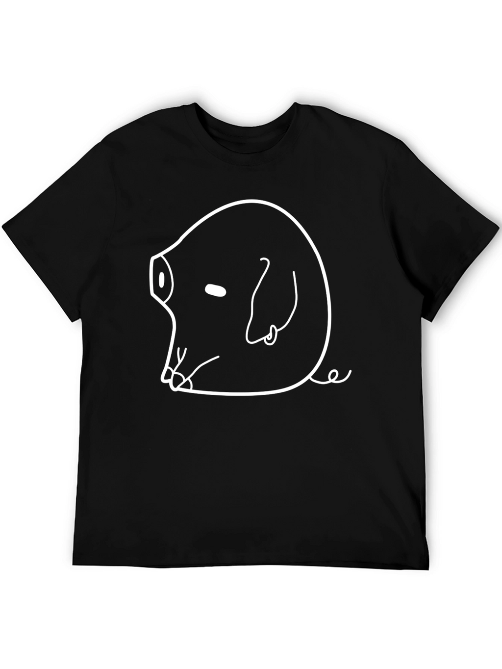 Funny Pig Graphic T-Shirt - Quirky Line Art