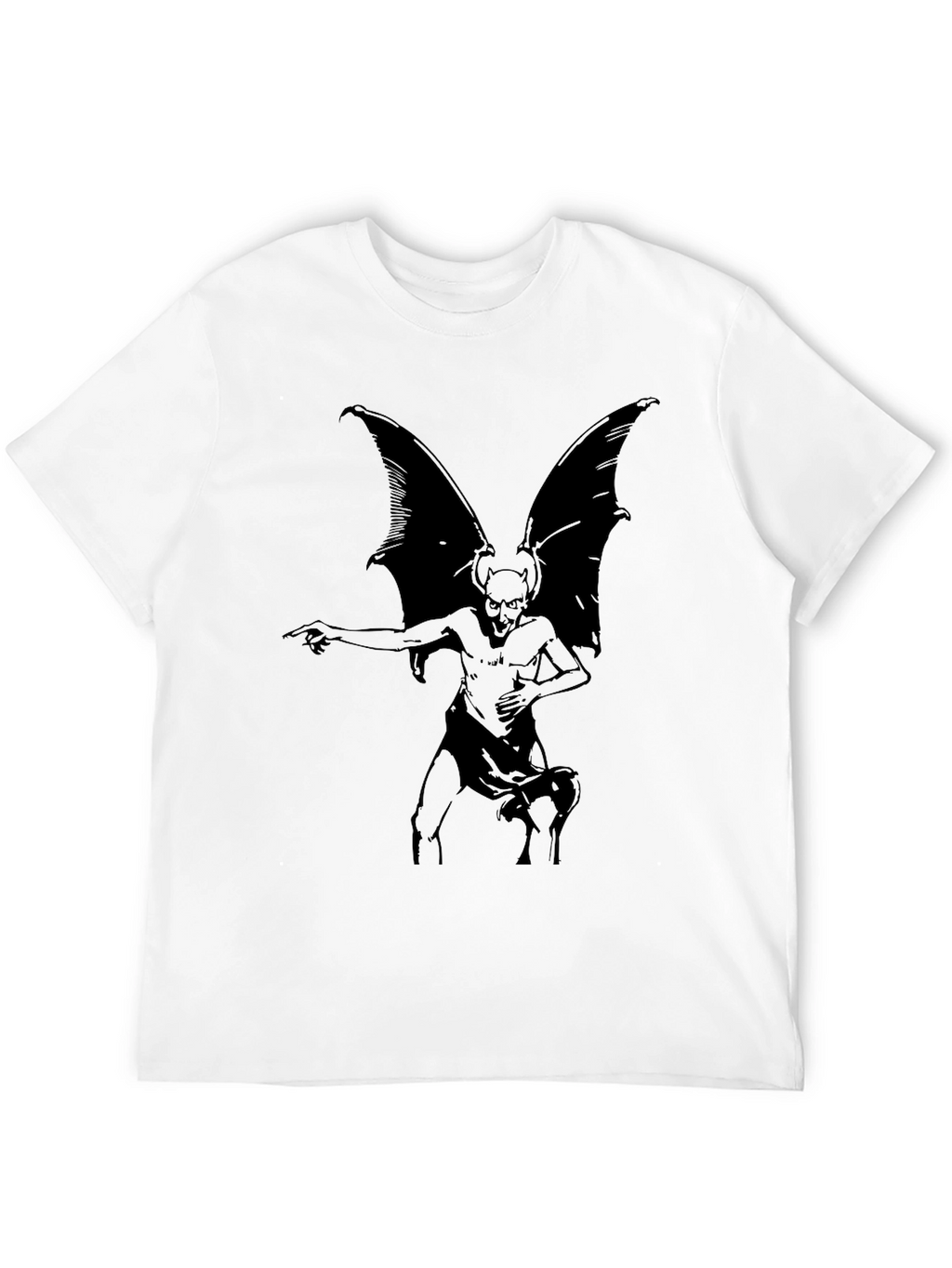 Gothic Gargoyle Graphic T-Shirt - Black