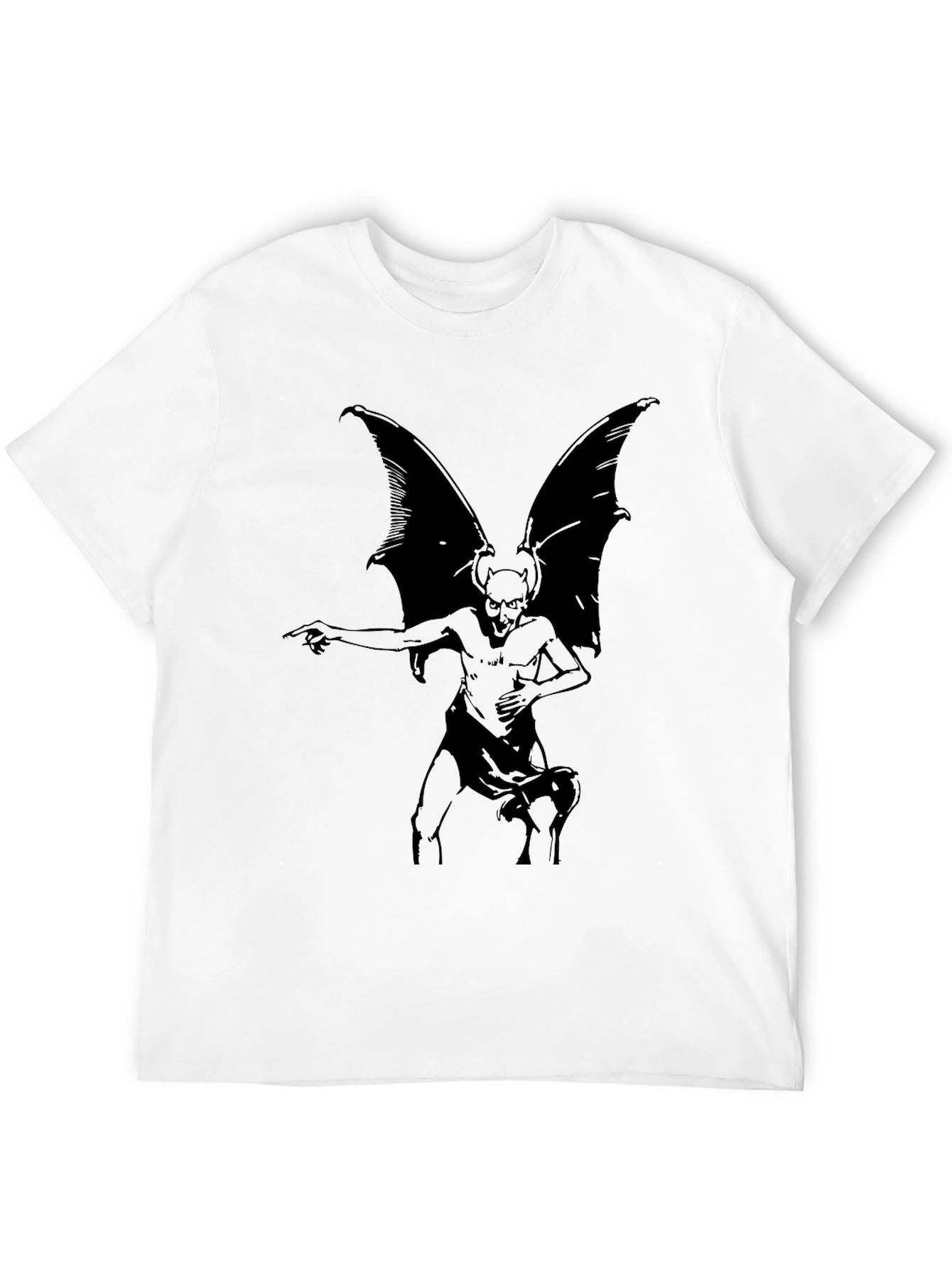 Gothic Gargoyle Graphic T-Shirt - Black