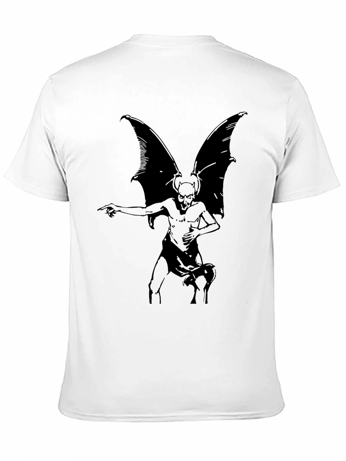 Gothic Gargoyle Graphic T-Shirt - Black