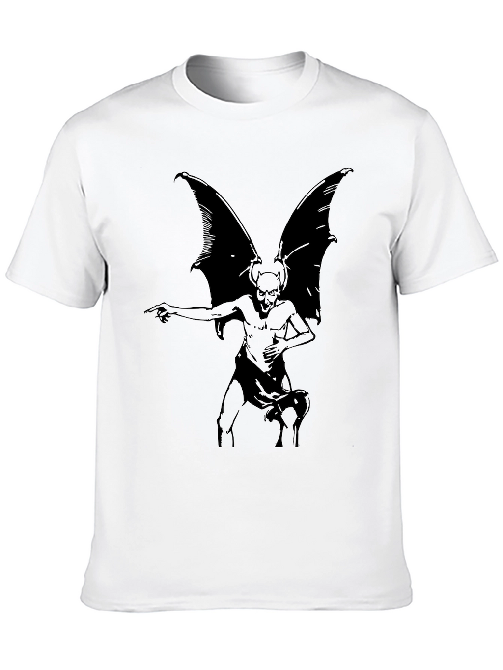 Gothic Gargoyle Graphic T-Shirt - Black
