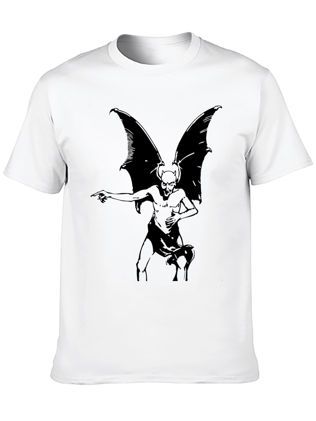 Gothic Gargoyle Graphic T-Shirt - Black
