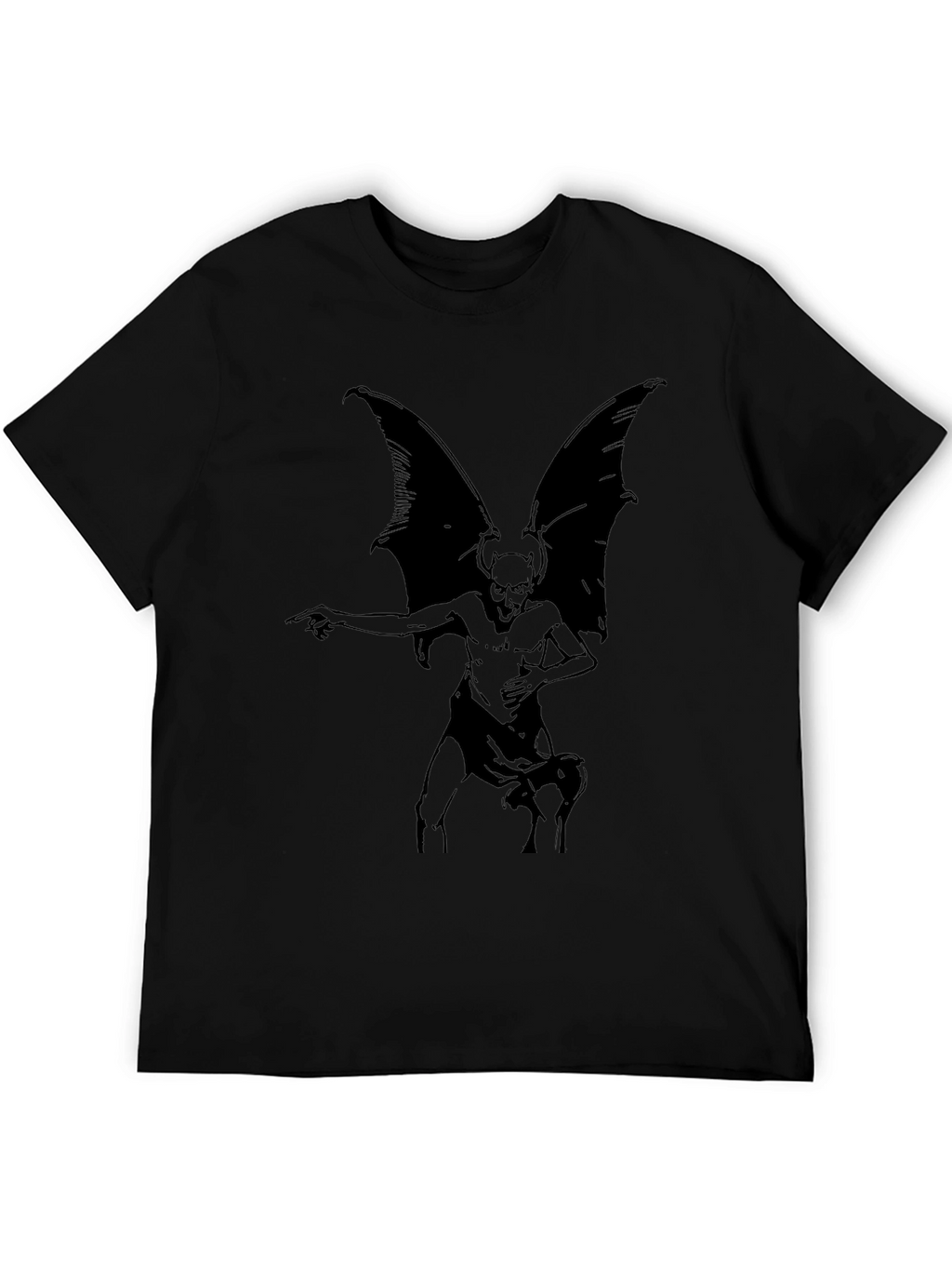 Gothic Gargoyle Graphic T-Shirt - Black