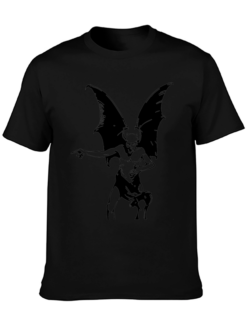 Gothic Gargoyle Graphic T-Shirt - Black