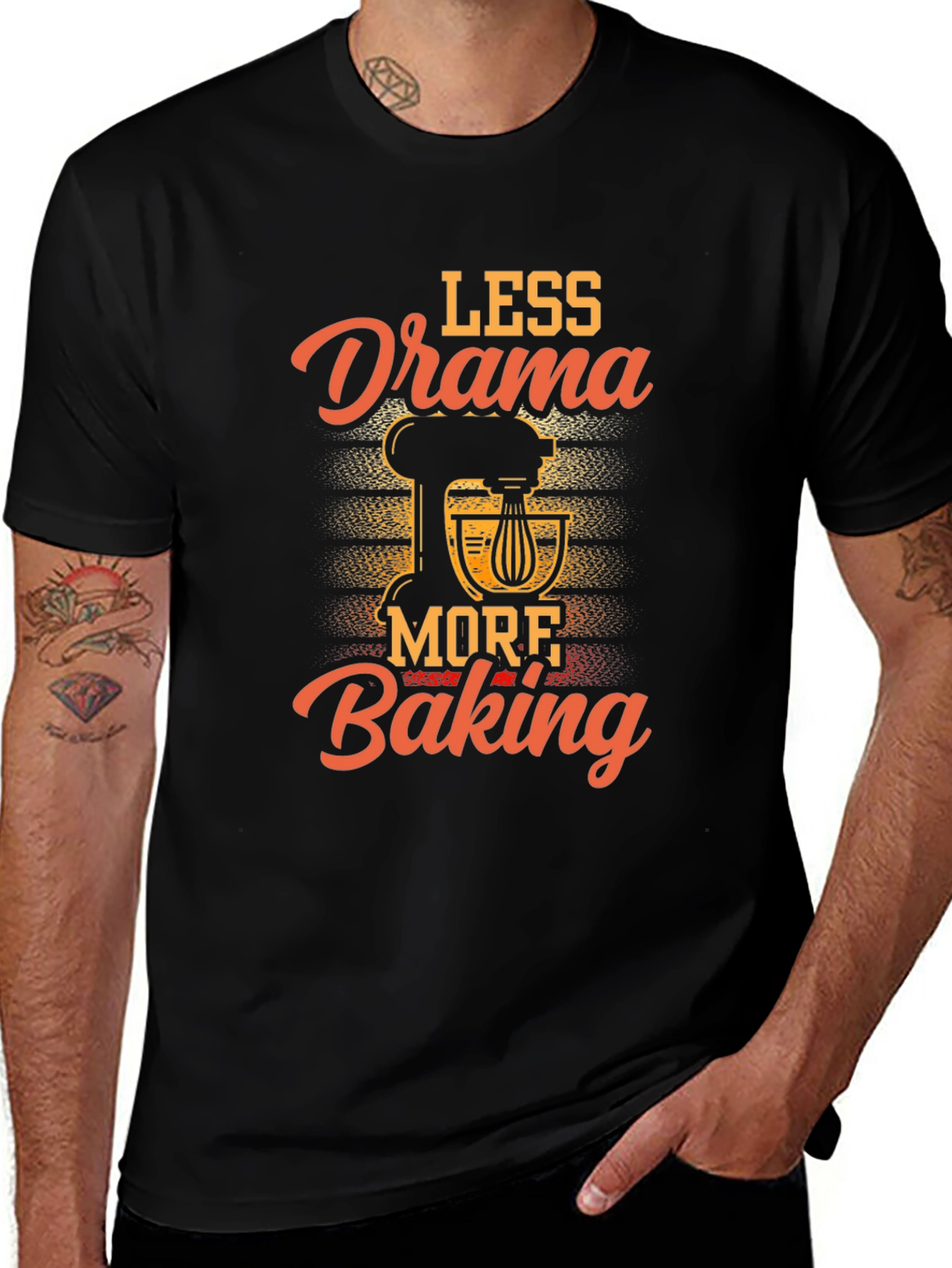 Less Drama More Baking Graphic T-Shirt