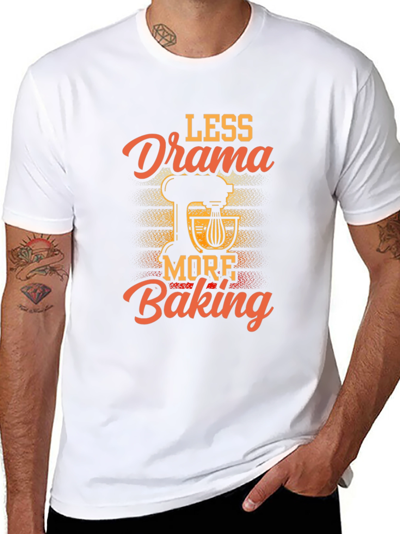 Less Drama More Baking Graphic T-Shirt