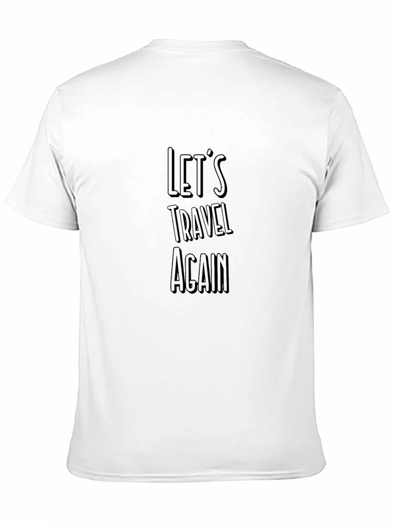 Lets Travel Again Black T-Shirt