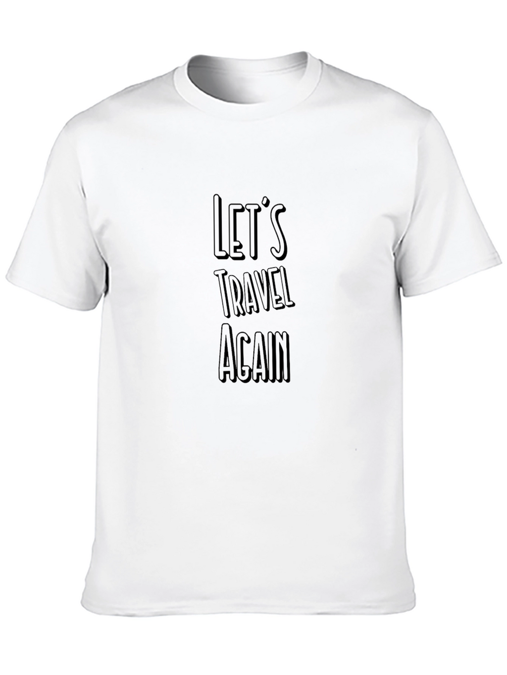 Lets Travel Again Black T-Shirt