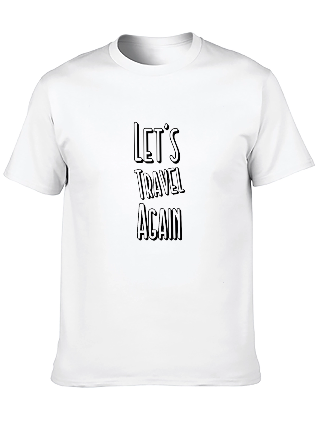 Lets Travel Again Black T-Shirt