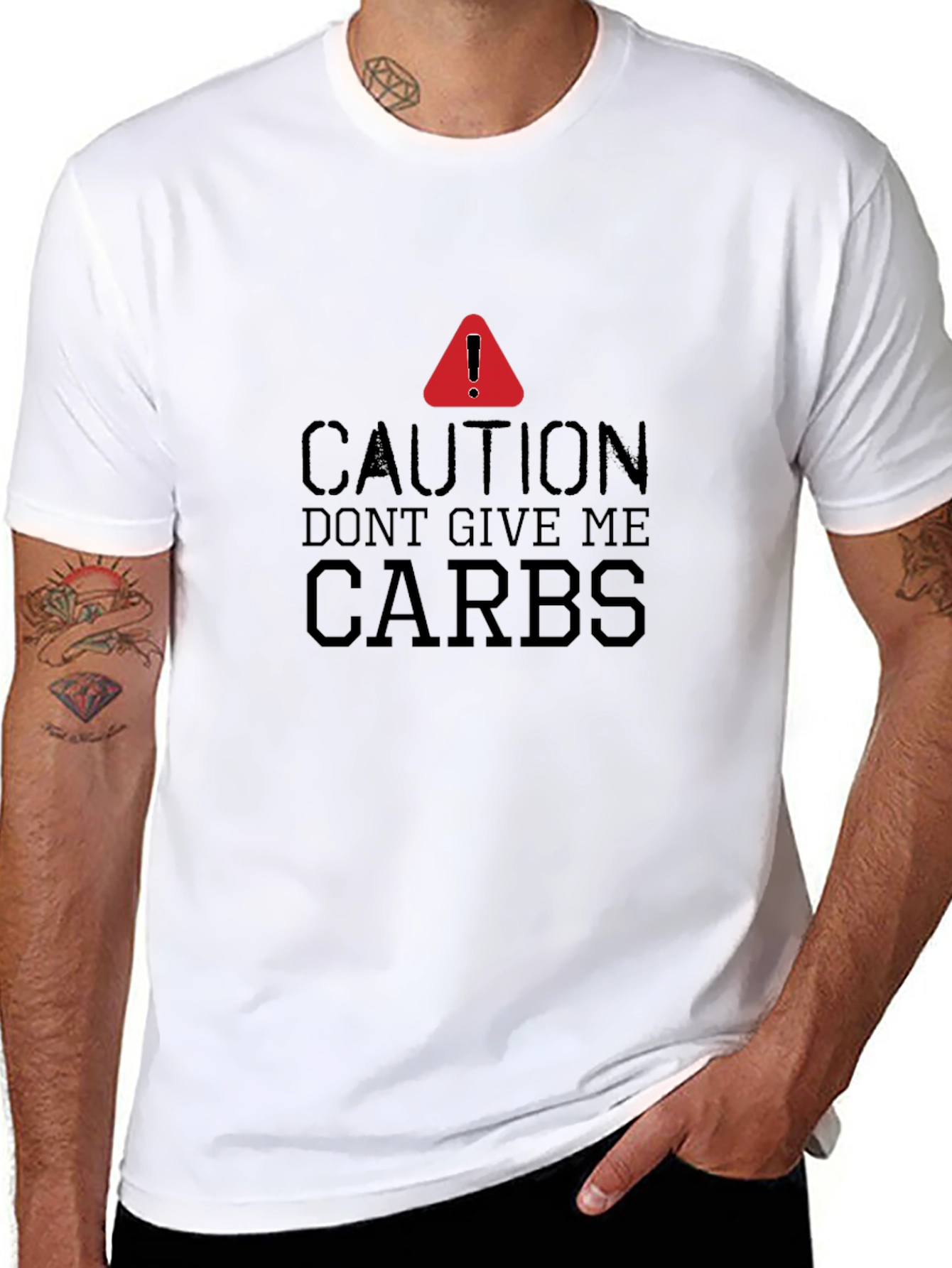 Caution Dont Give Me Carbs T-Shirt