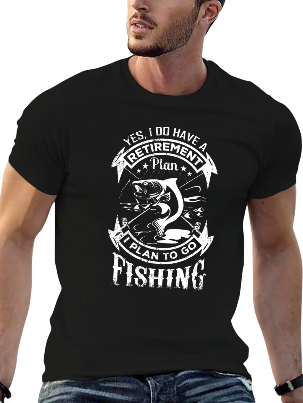 Fishing Retirement Plan Graphic T-Shirt
