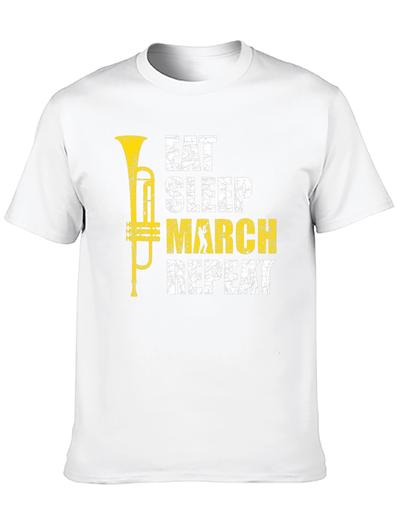 Eat Sleep March Repeat Black T-Shirt