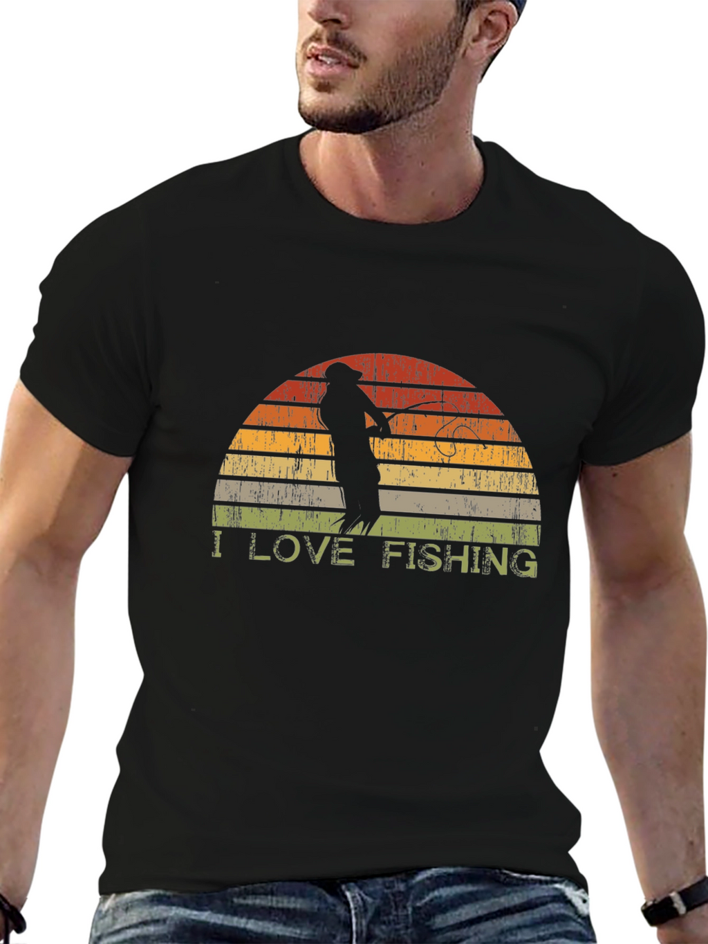 I Love Fishing Retro T-Shirt