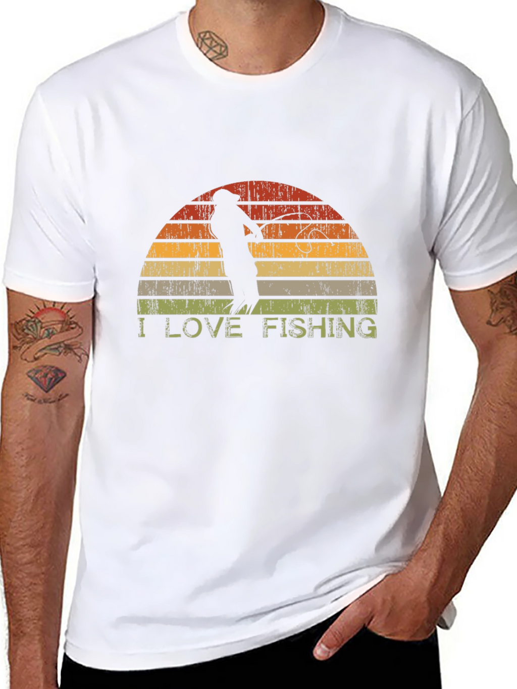 I Love Fishing Retro T-Shirt
