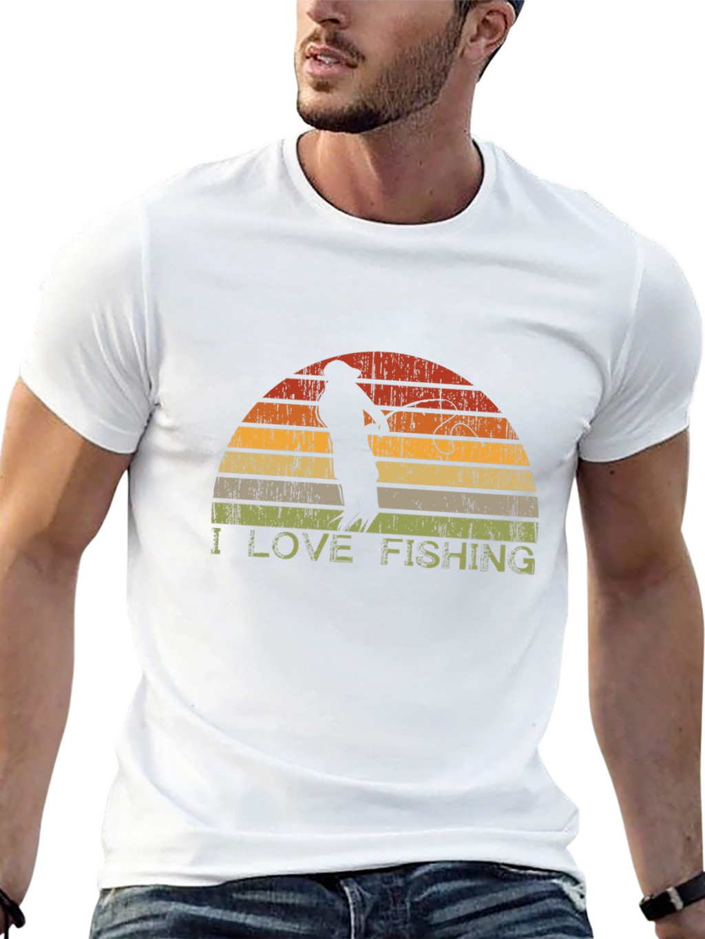 I Love Fishing Retro T-Shirt