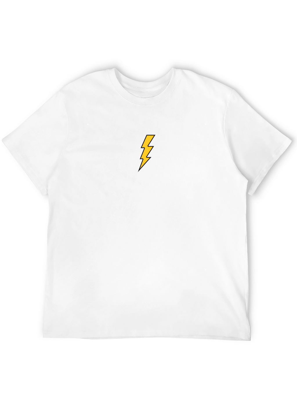 Black T-Shirt with Lightning Bolt Design