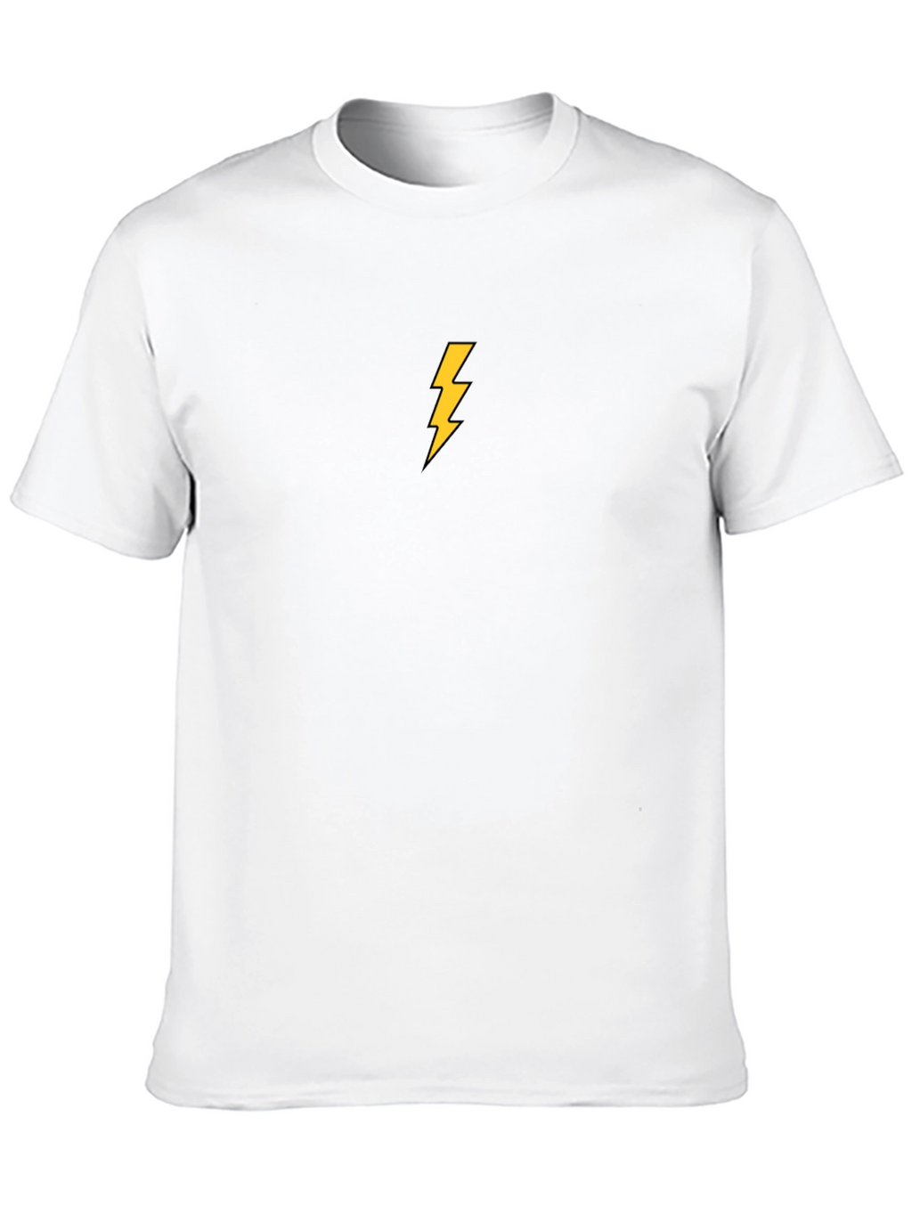 Black T-Shirt with Lightning Bolt Design