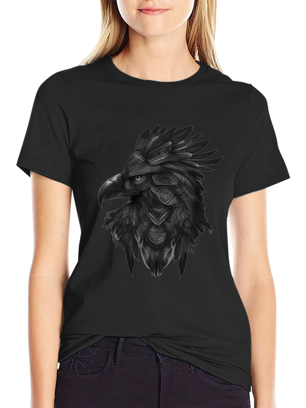 Aztec Eagle Warrior Black T-Shirt