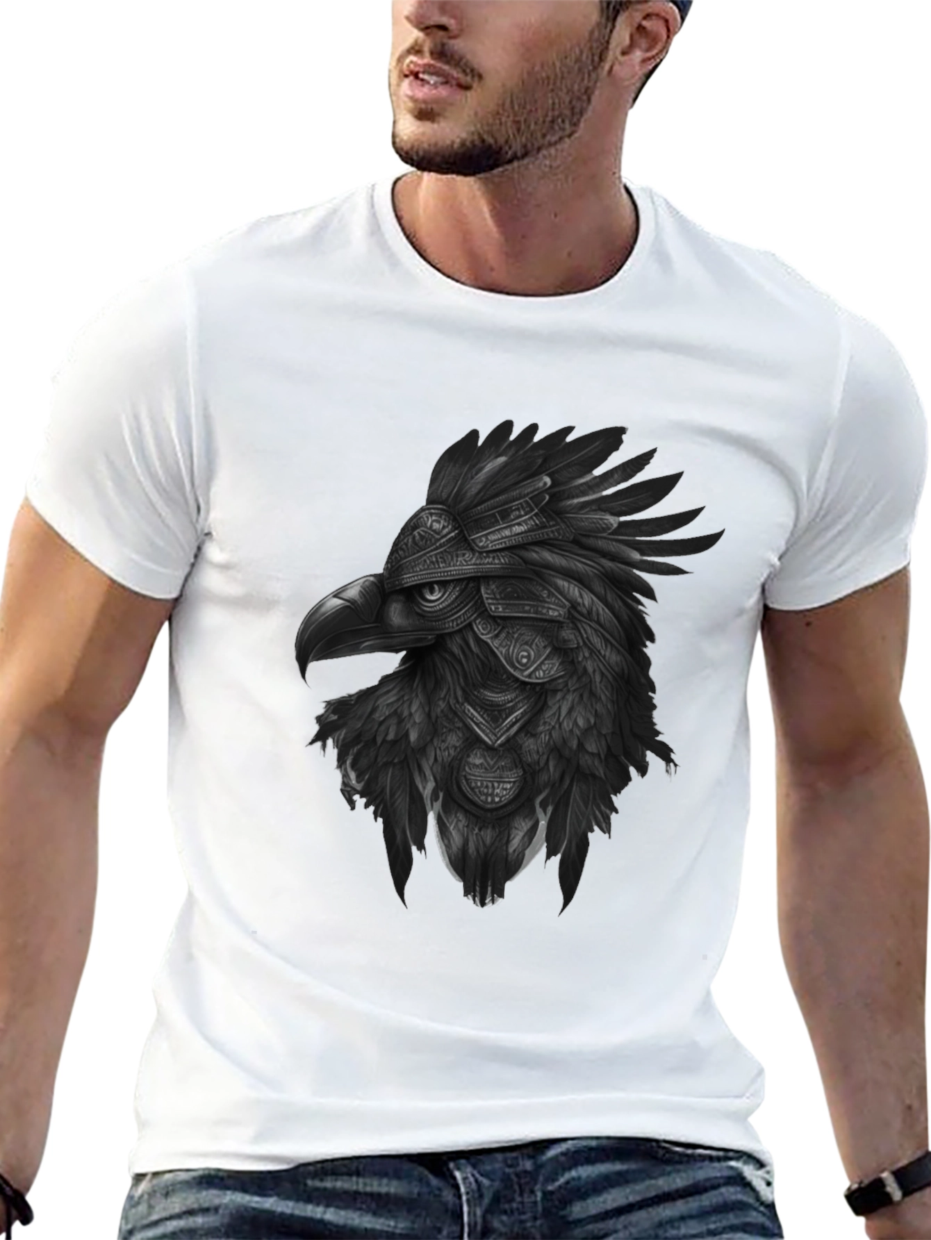 Aztec Eagle Warrior Black T-Shirt