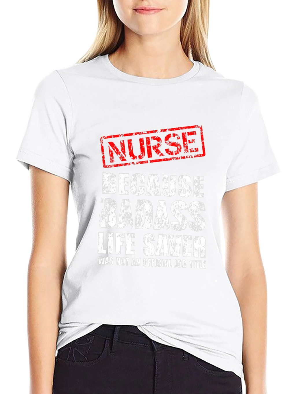 Nurse Badass Life Saver Black Graphic Tee