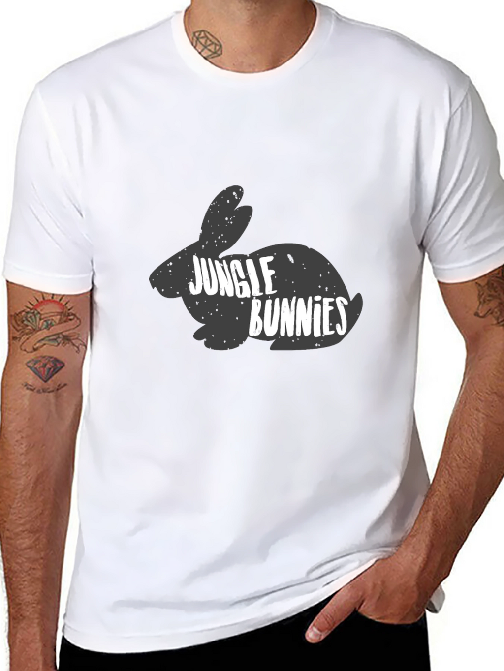 Jungle Bunnies Black T-Shirt
