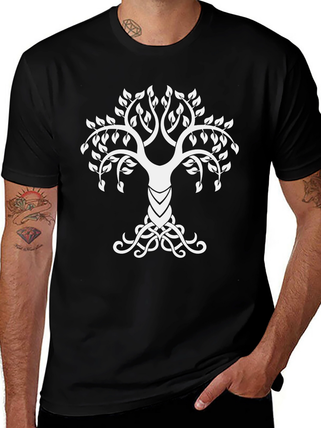 Celtic Tree of Life Black T-Shirt