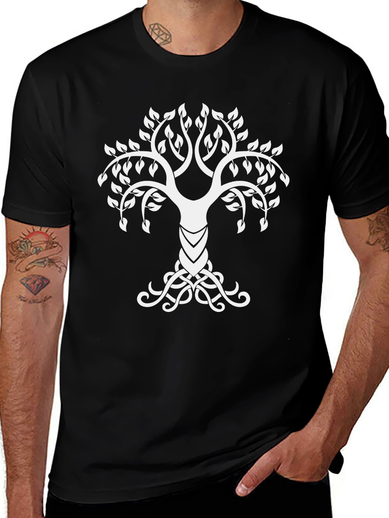 Celtic Tree of Life Black T-Shirt