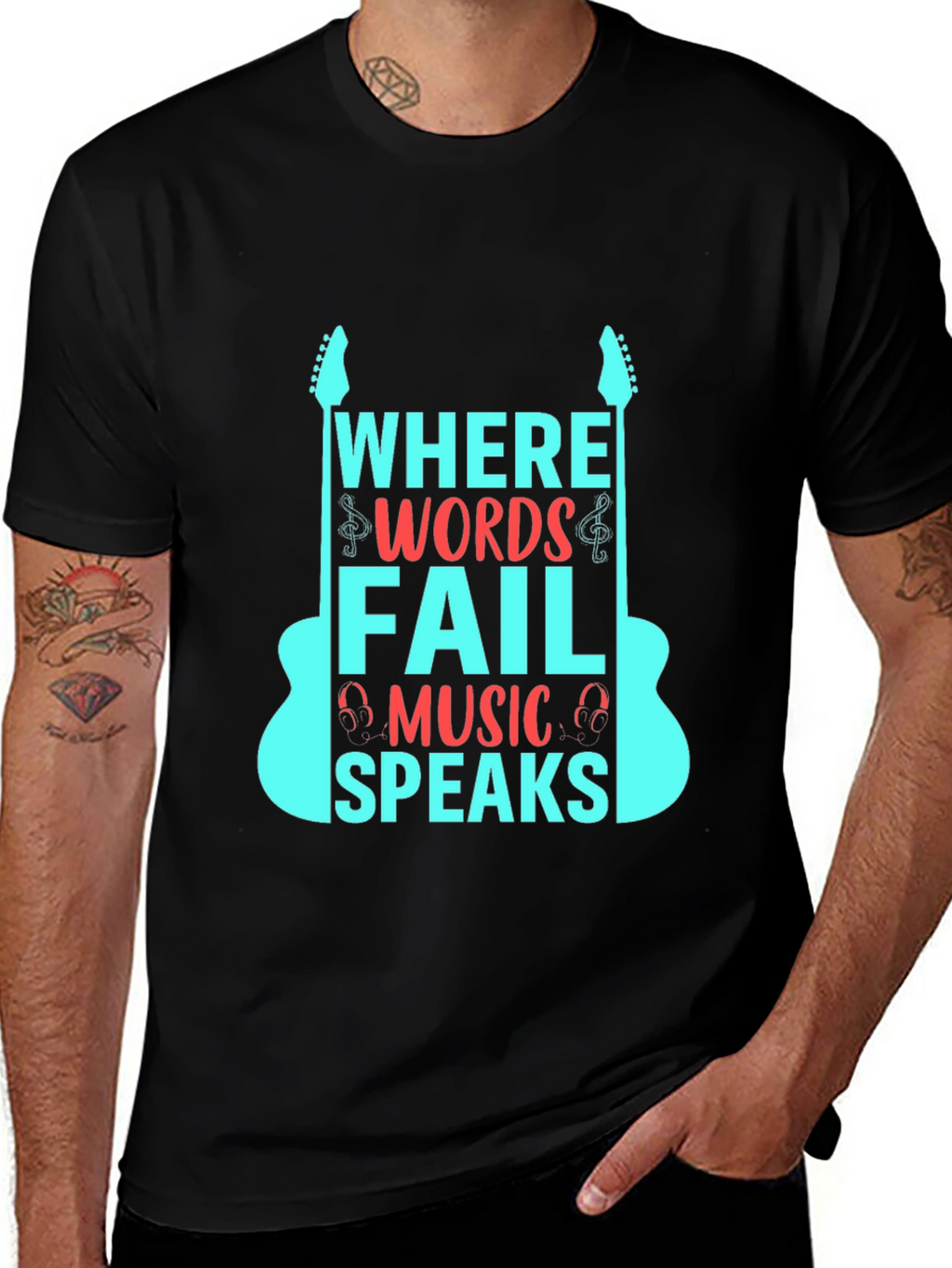 Music Speaks Graphic Tee