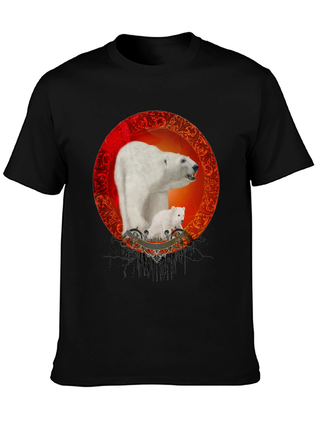 Polar Bear Graphic Tee - Classic Black