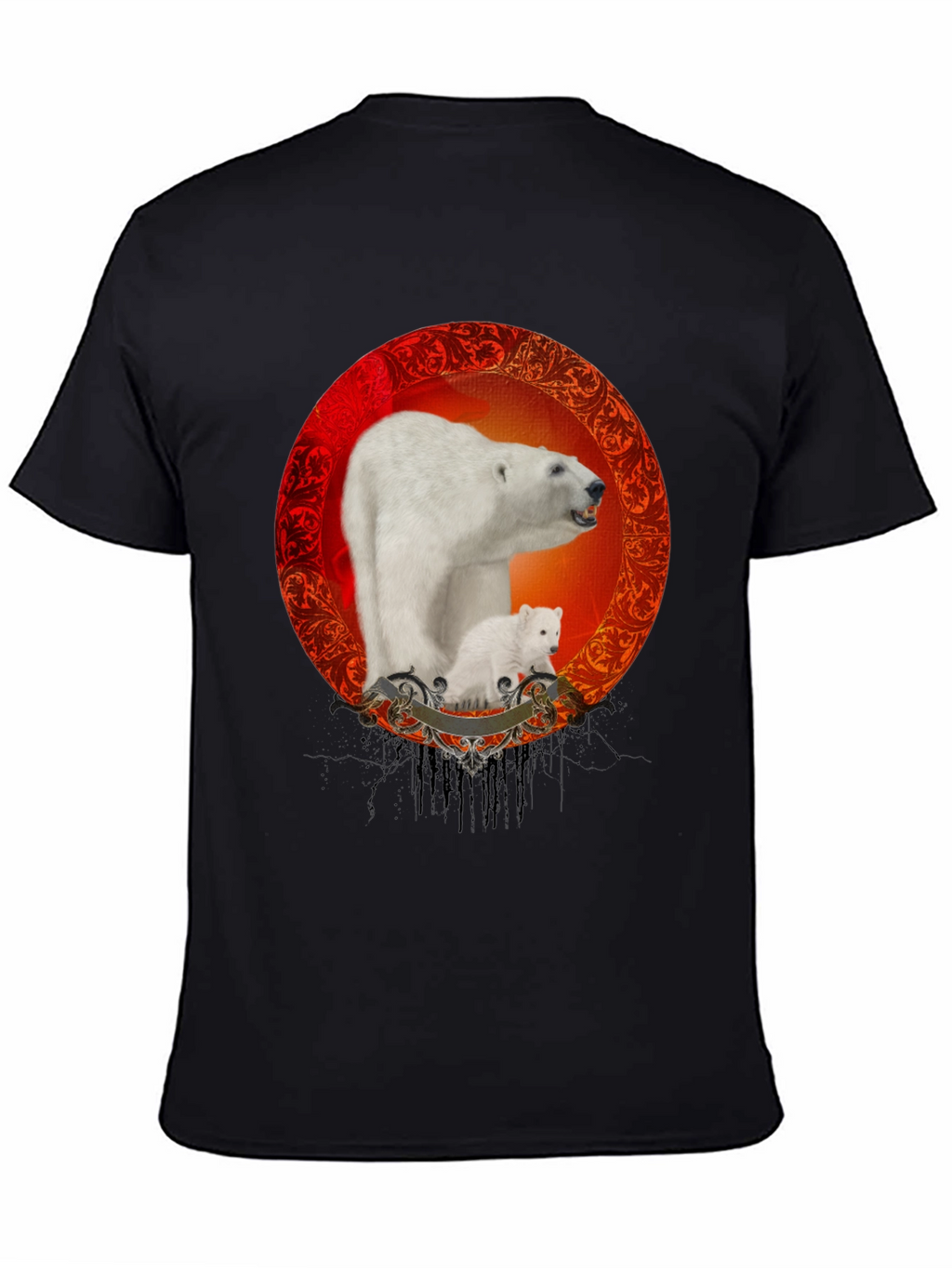 Polar Bear Graphic Tee - Classic Black