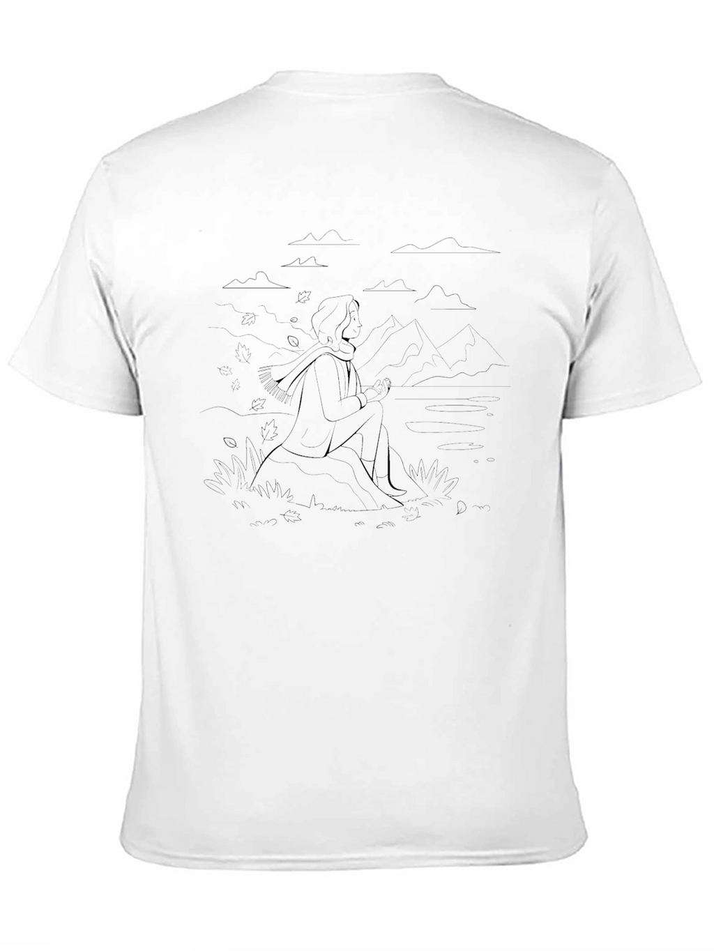 Minimalist Line Art Tee - Contemplative Design