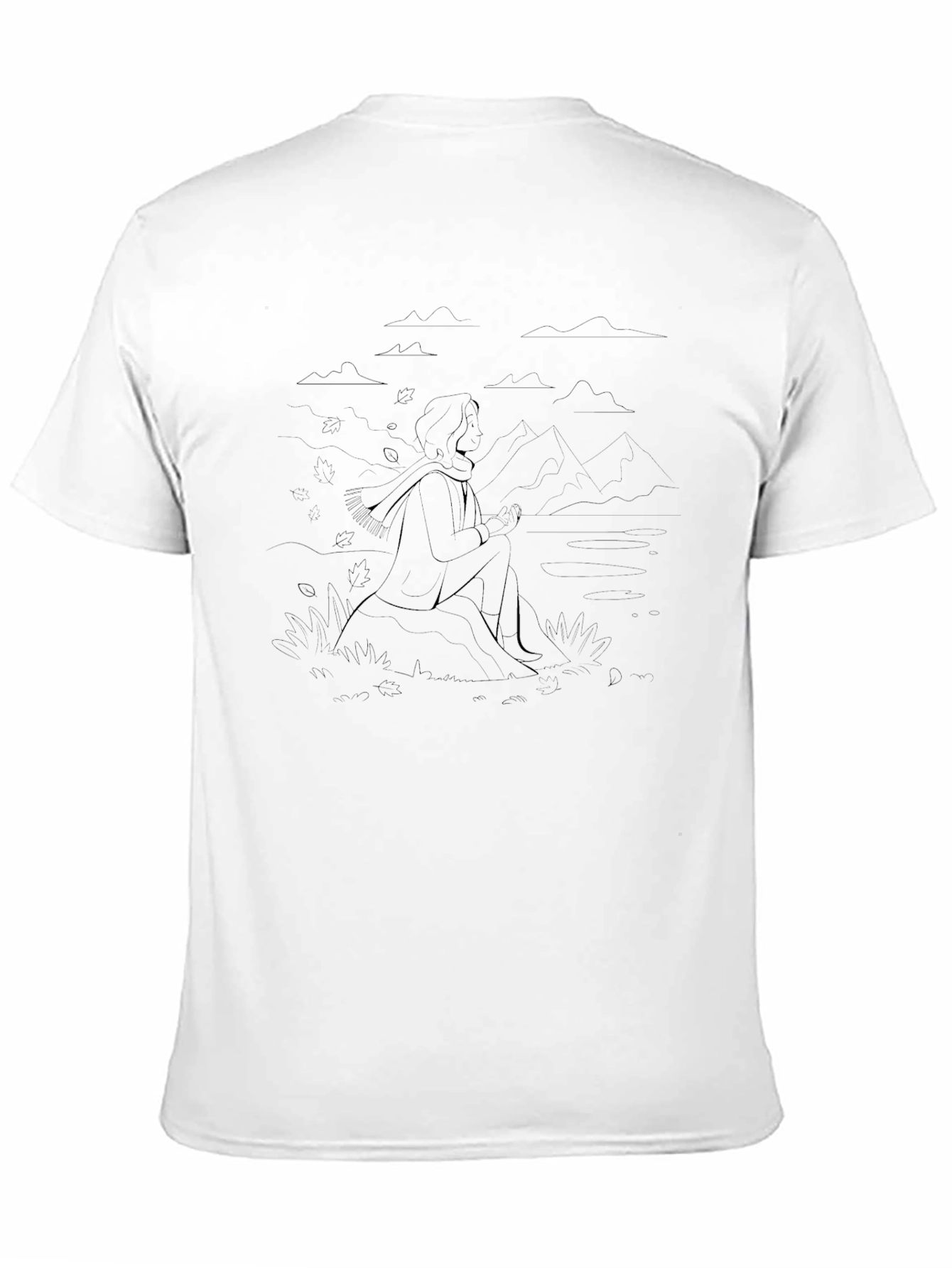 Minimalist Line Art Tee - Contemplative Design