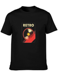 Retro Music Graphic T-Shirt - Stylish Black Tee