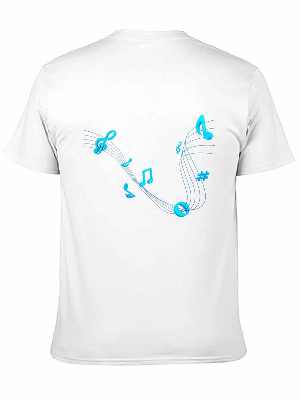 Musical Notes Graphic T-Shirt - Trendy Black Tee