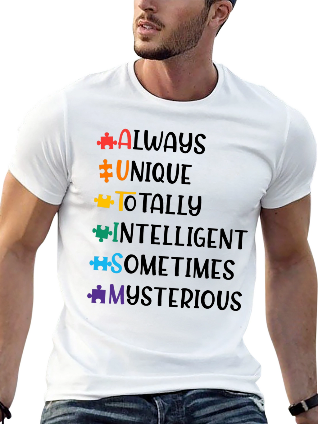 Autism Awareness T-Shirt Puzzle Piece Design