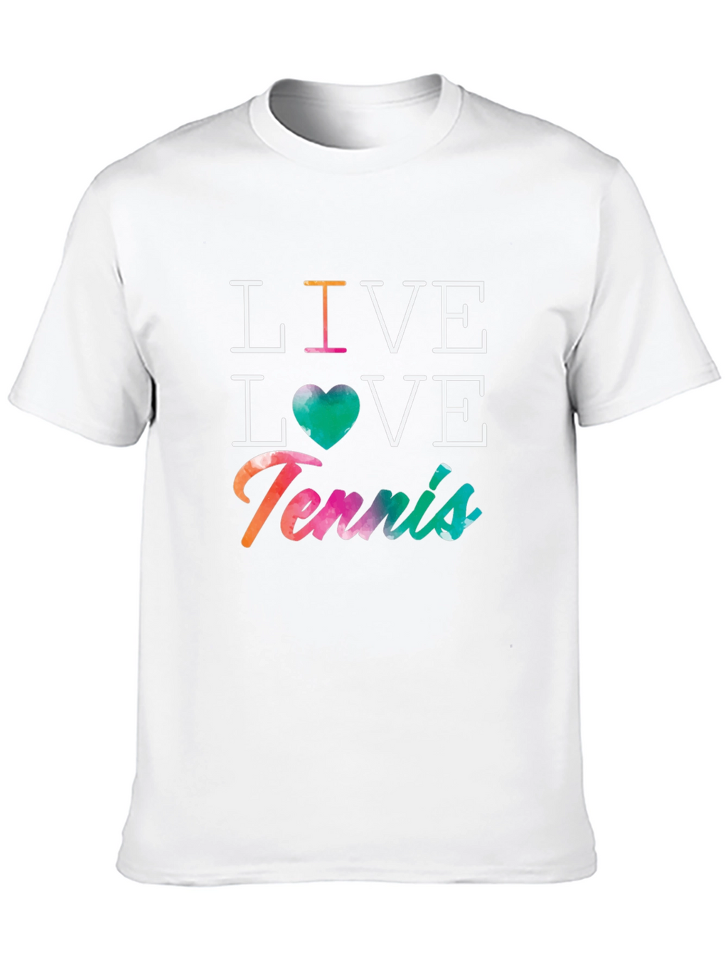 Live Love Tennis Graphic Tee - Mens Black T-Shirt