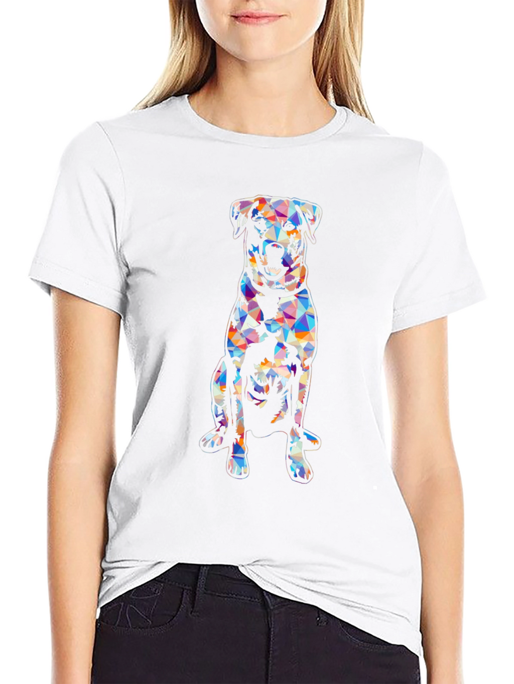 Geometric Dog T-Shirt - Modern Graphic Tee