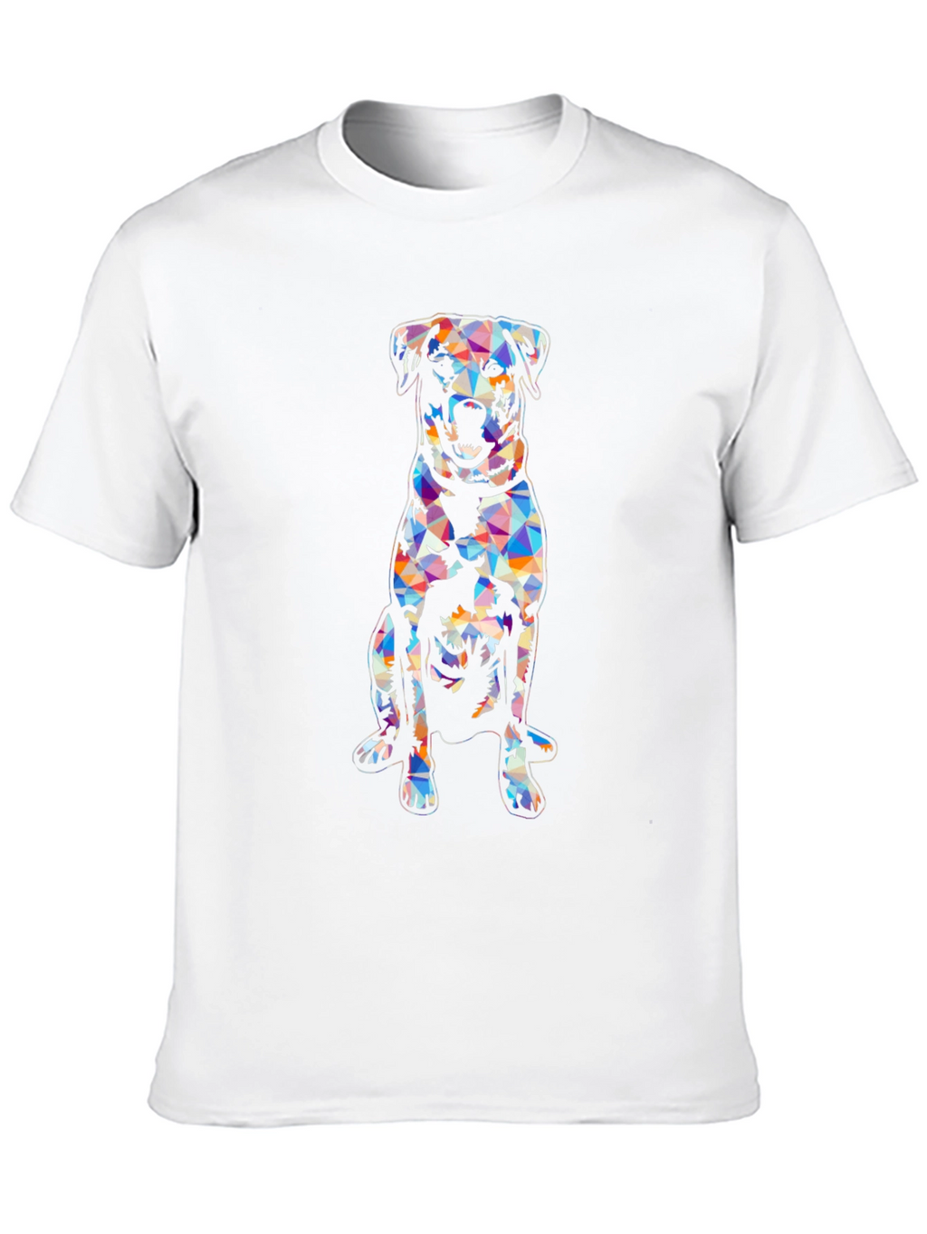 Geometric Dog T-Shirt - Modern Graphic Tee