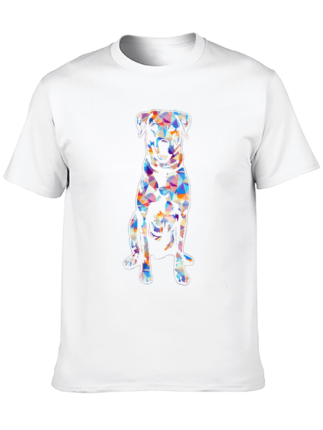 Geometric Dog T-Shirt - Modern Graphic Tee