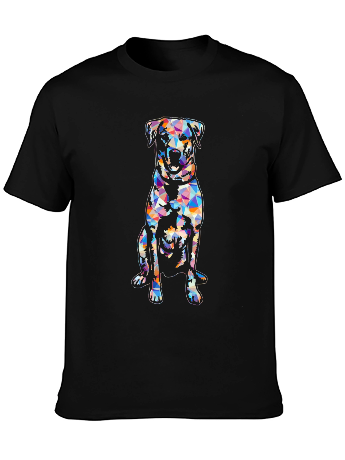 Geometric Dog T-Shirt - Modern Graphic Tee