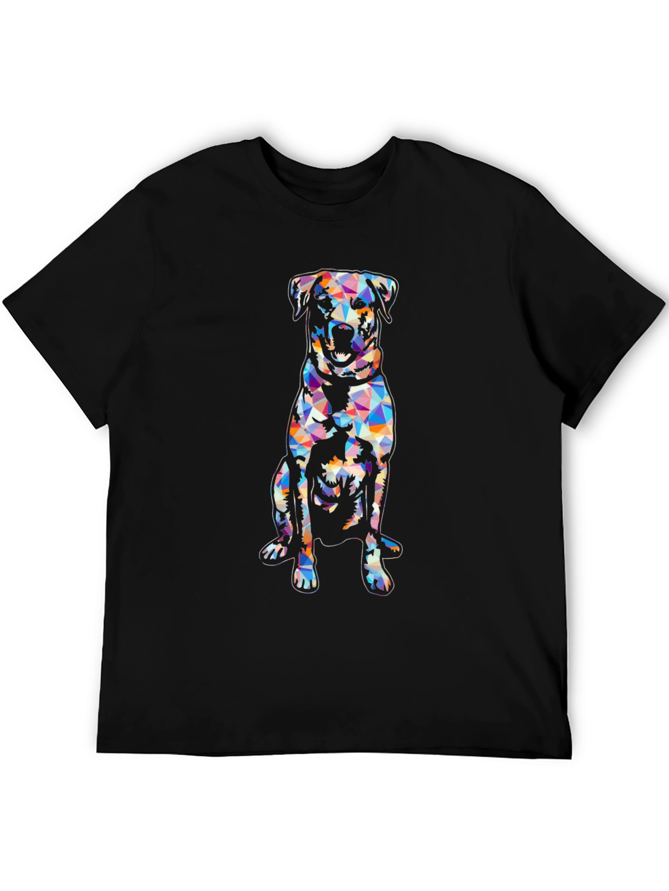 Geometric Dog T-Shirt - Modern Graphic Tee