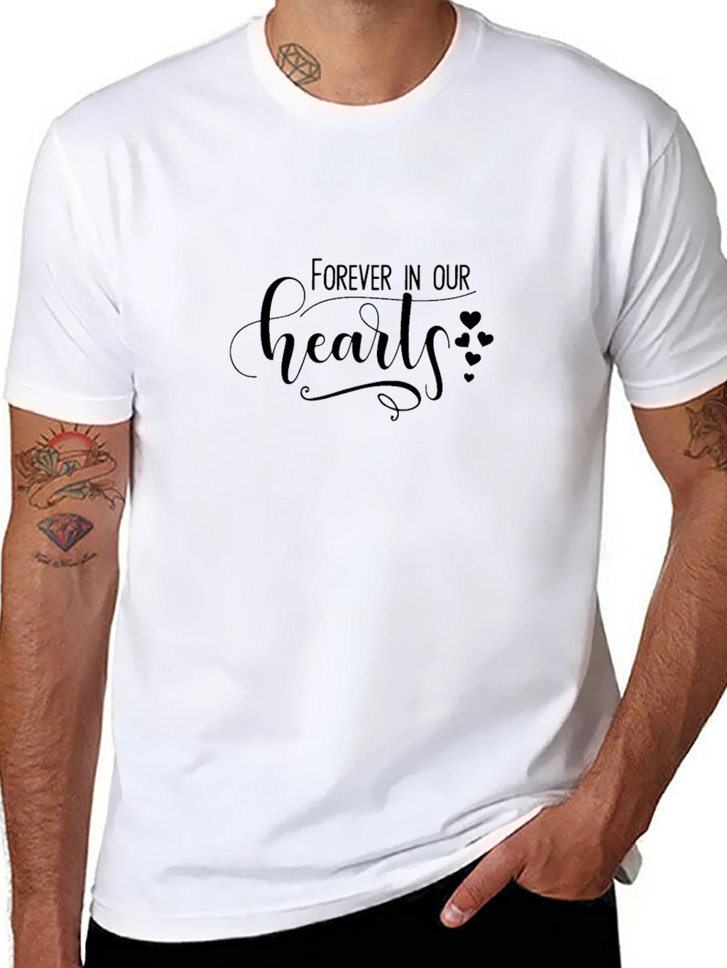 Forever In Our Hearts Black T-Shirt