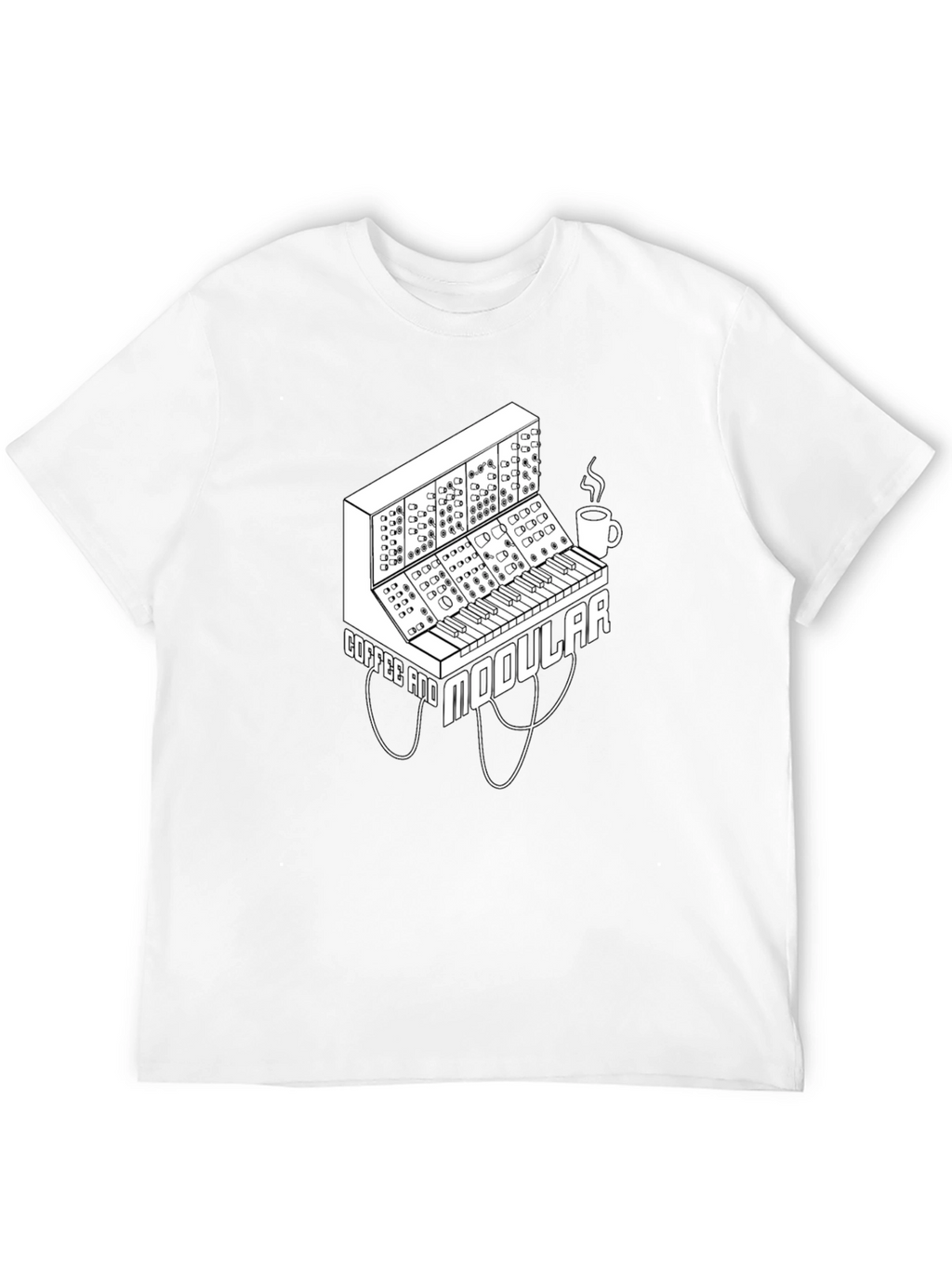 Coffee and Modular Synth Black T-Shirt