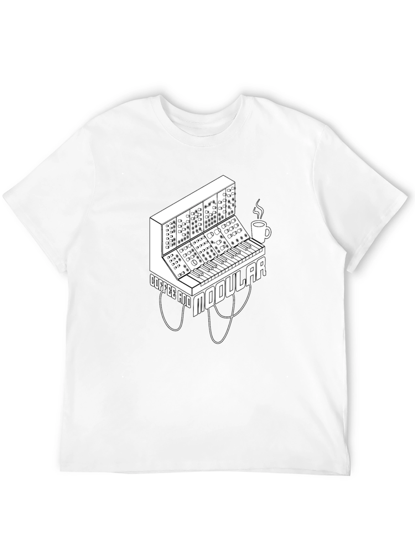 Coffee and Modular Synth Black T-Shirt