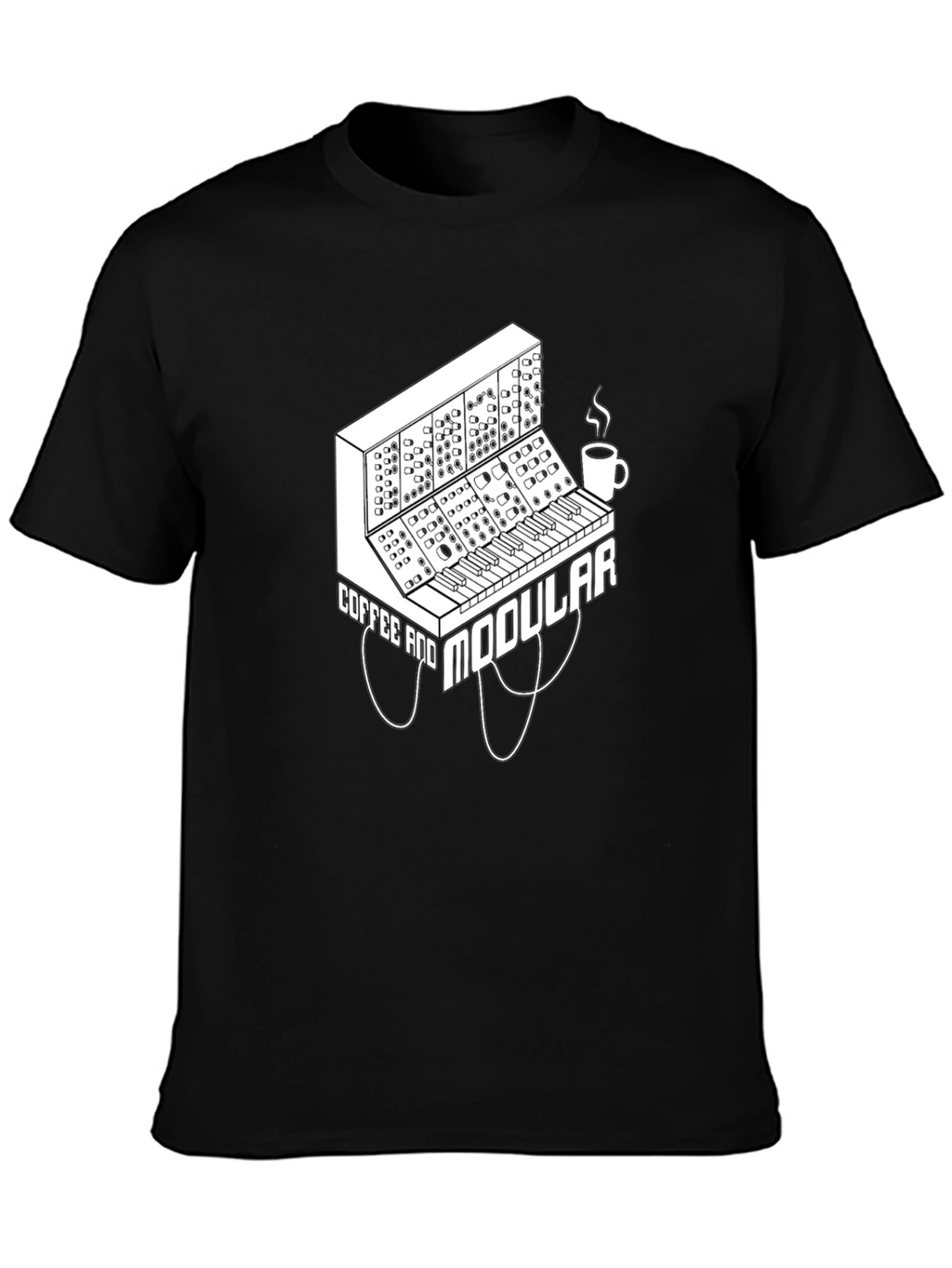Coffee and Modular Synth Black T-Shirt