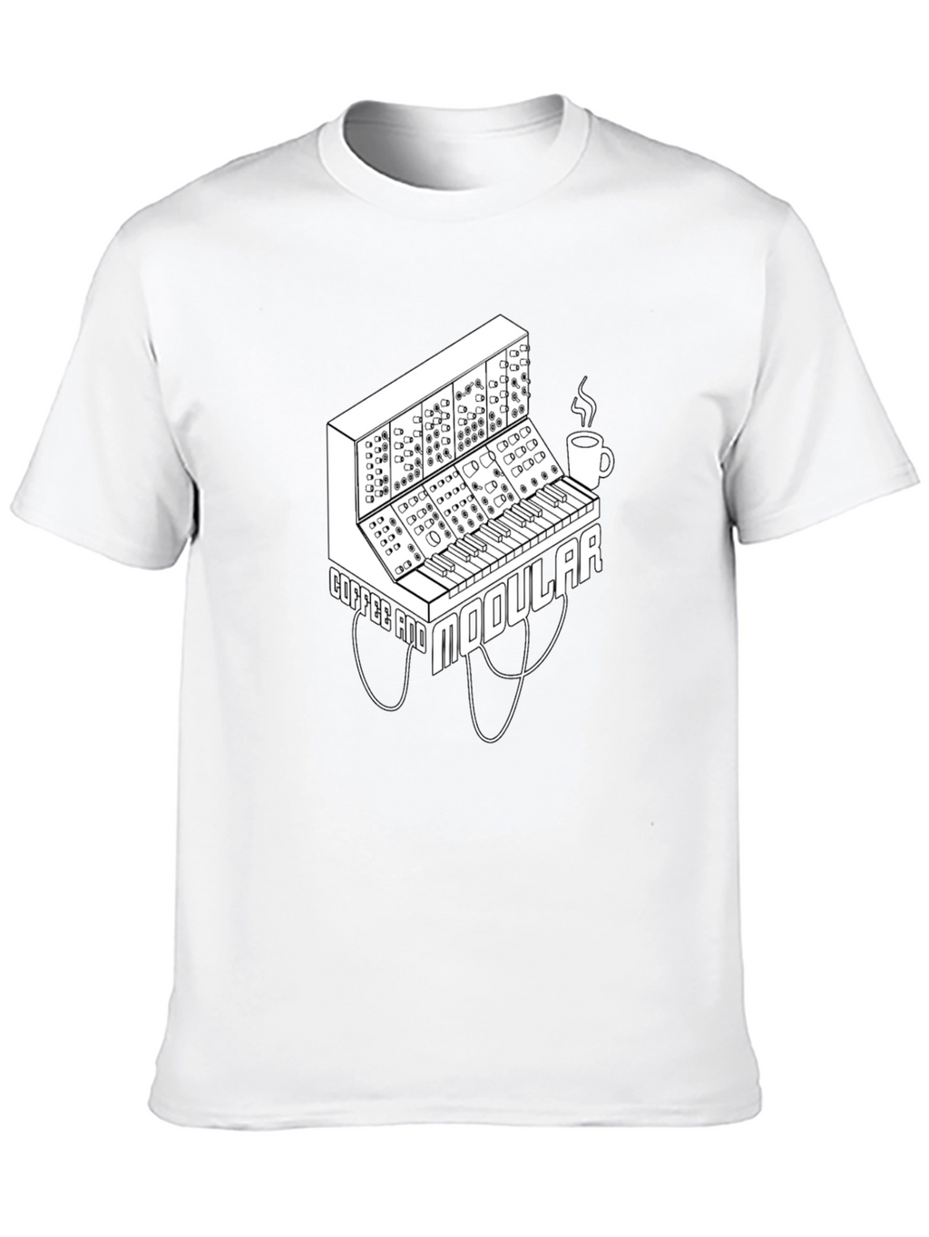 Coffee and Modular Synth Black T-Shirt