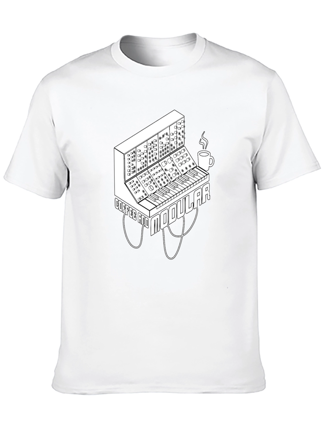 Coffee and Modular Synth Black T-Shirt