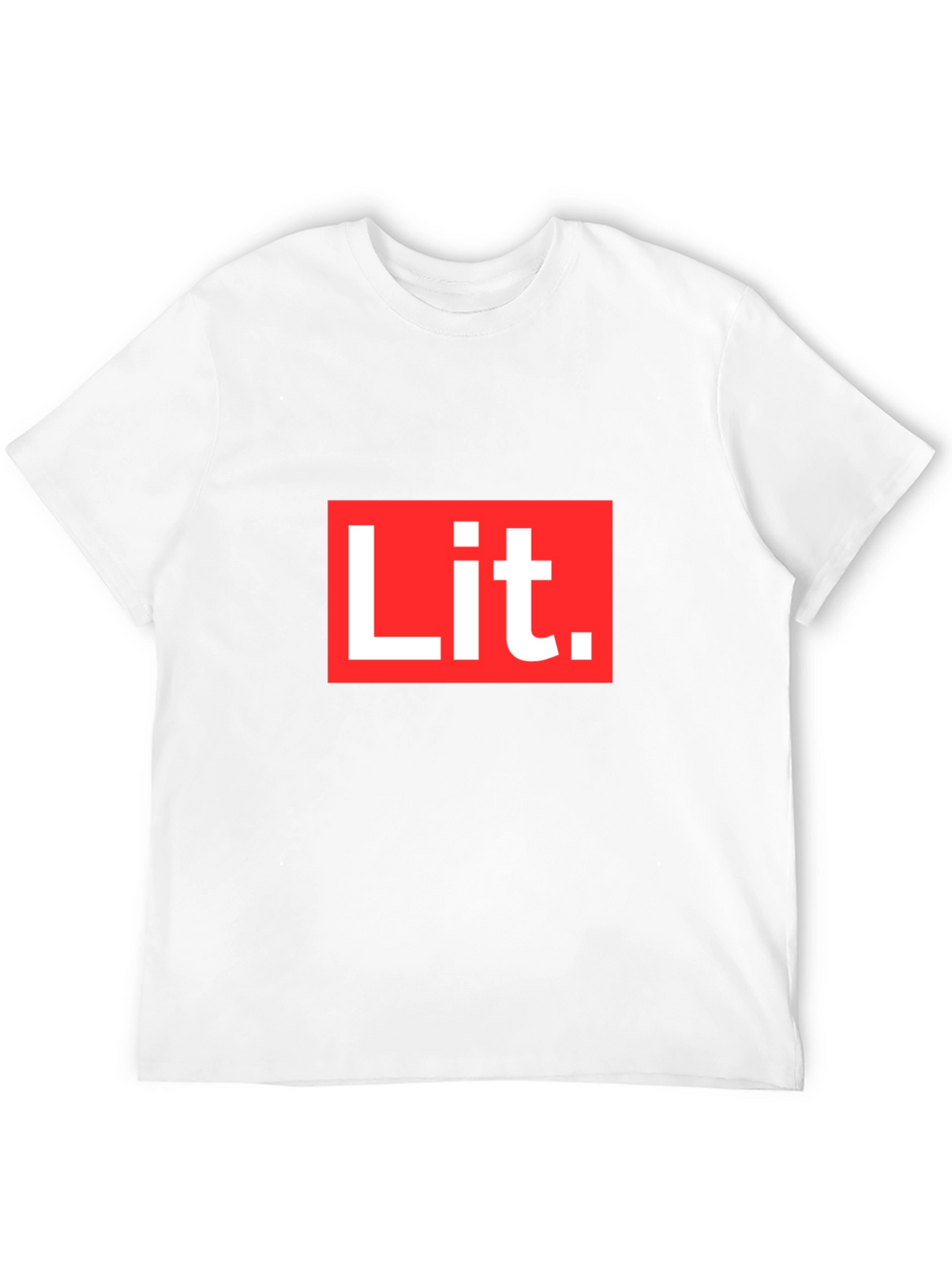 Lit T-Shirt - Bold Red & White Graphic Tee